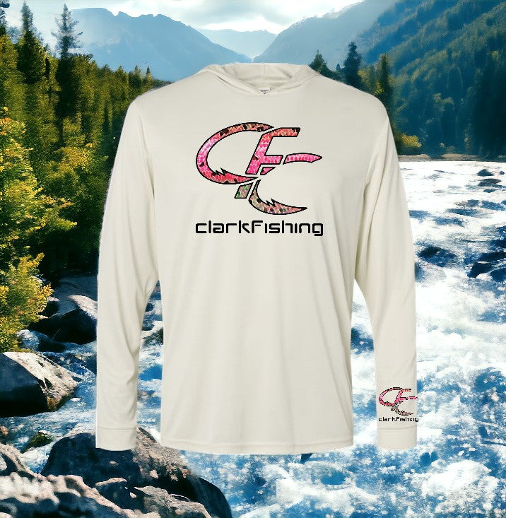 UPF50 Rainbow Trout Skin Fishing Shirt with Hood