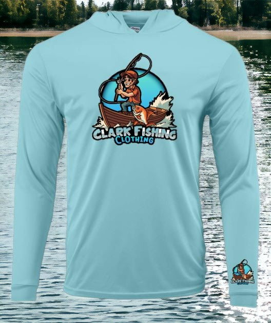 Youth UPF 50 Fishing Sun Hooded Shirt for Outdoor Protection