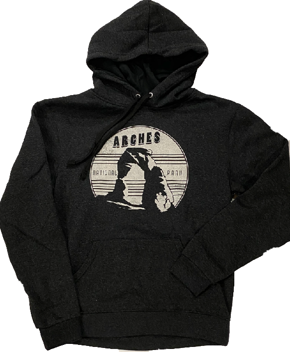 Nature Inspired Delicate Arch Hoodie - Heather Black