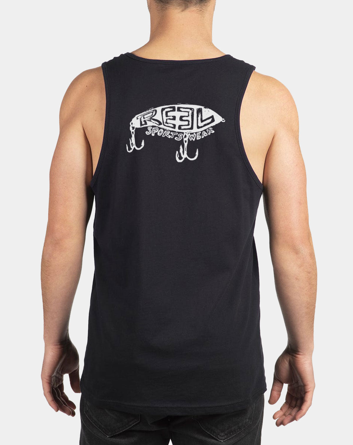 Mens Fishing Graphic Tank Top, Relaxed Fit, 100% Cotton
