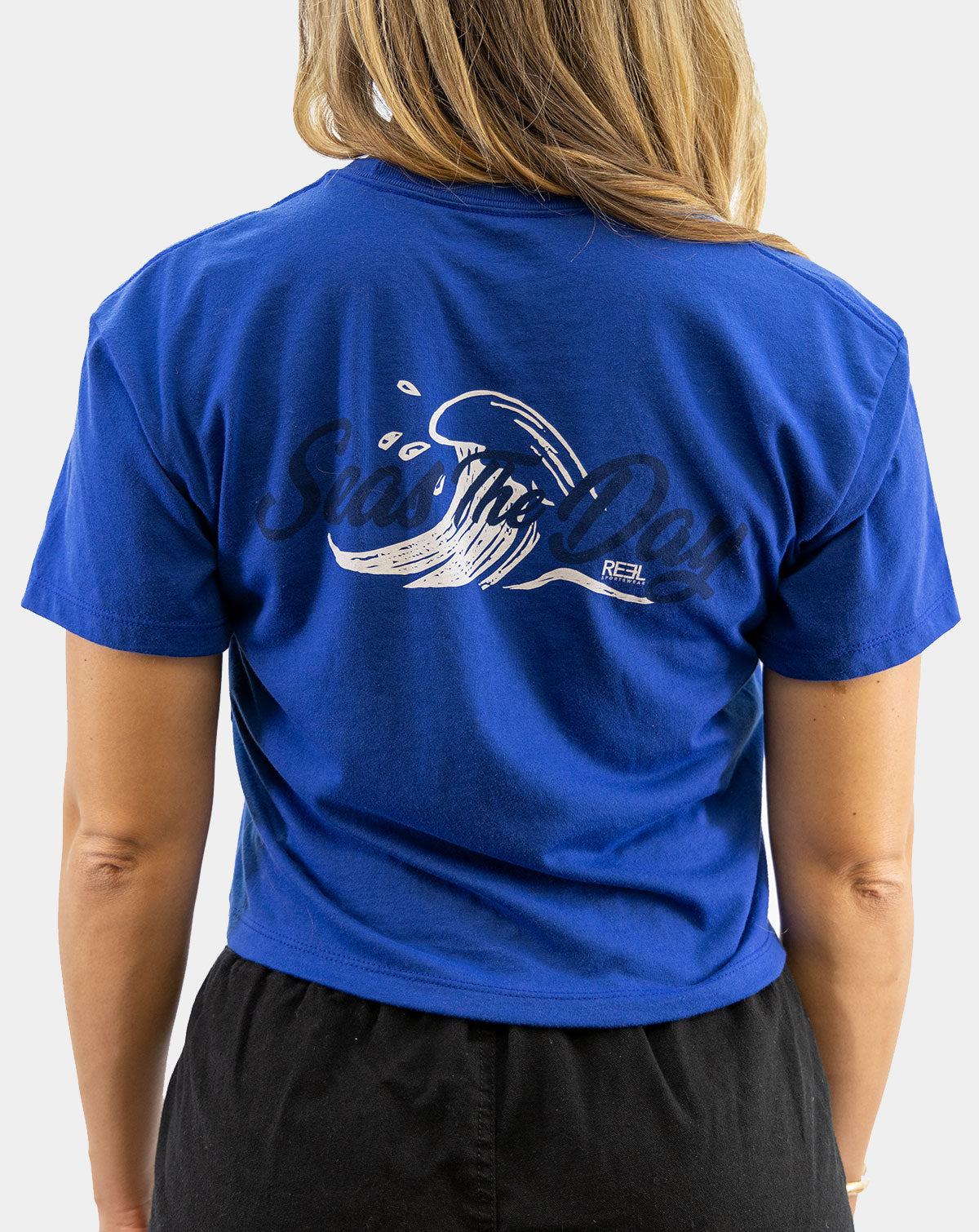 Chic Blue Seas Style Crop Tee