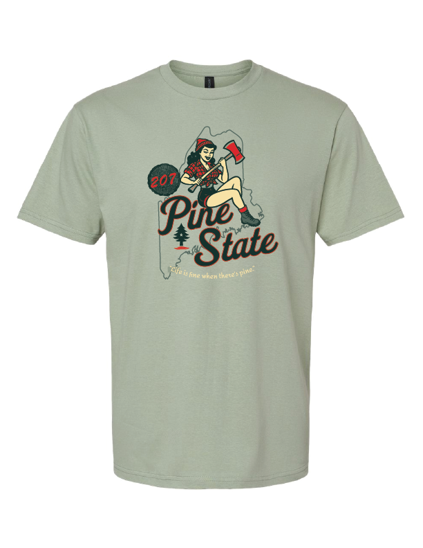 Vintage Pine State Unisex T-Shirt - Retro Maine Souvenir Tee