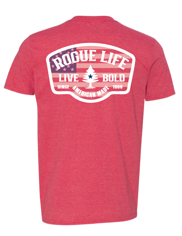 Patriotic Heather Red Youth 4th of July T-Shirt - Modern Classic Fit