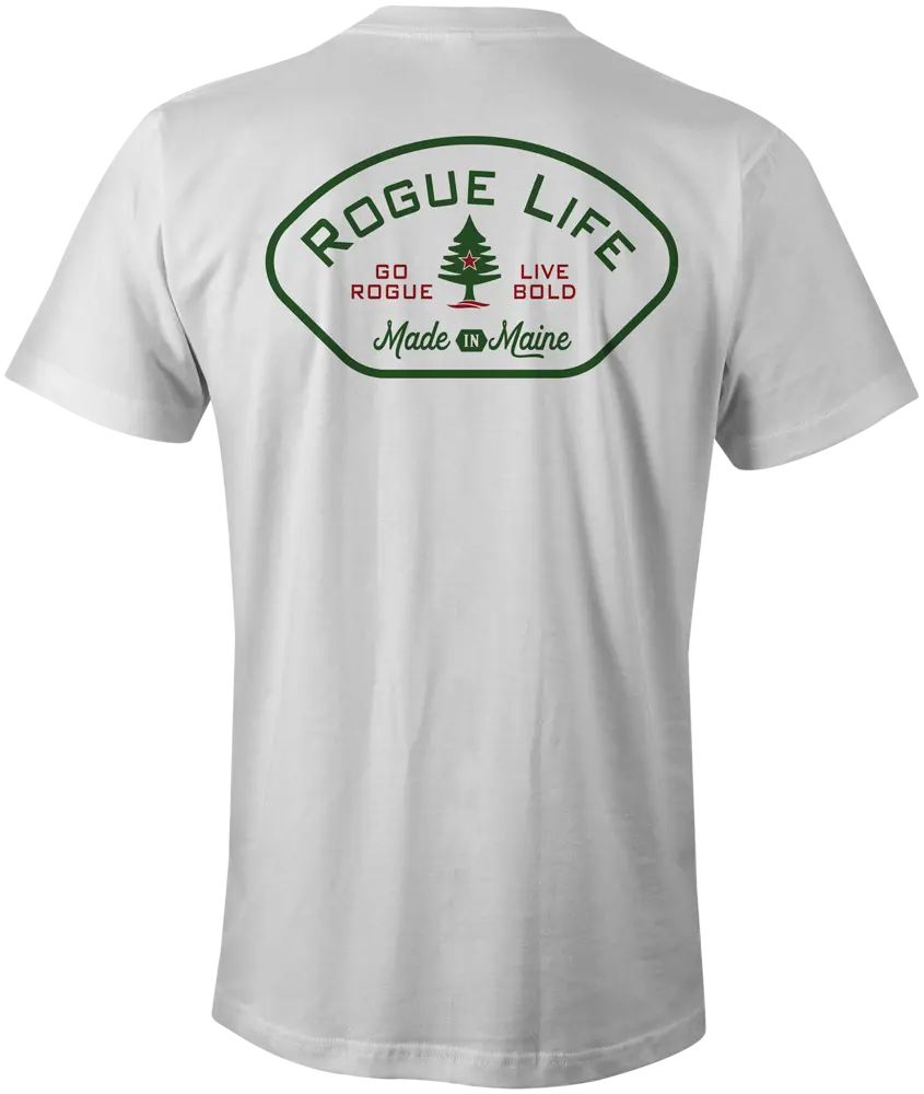 Maine Bold White Pocket T-Shirt - Lightweight Vintage Cotton