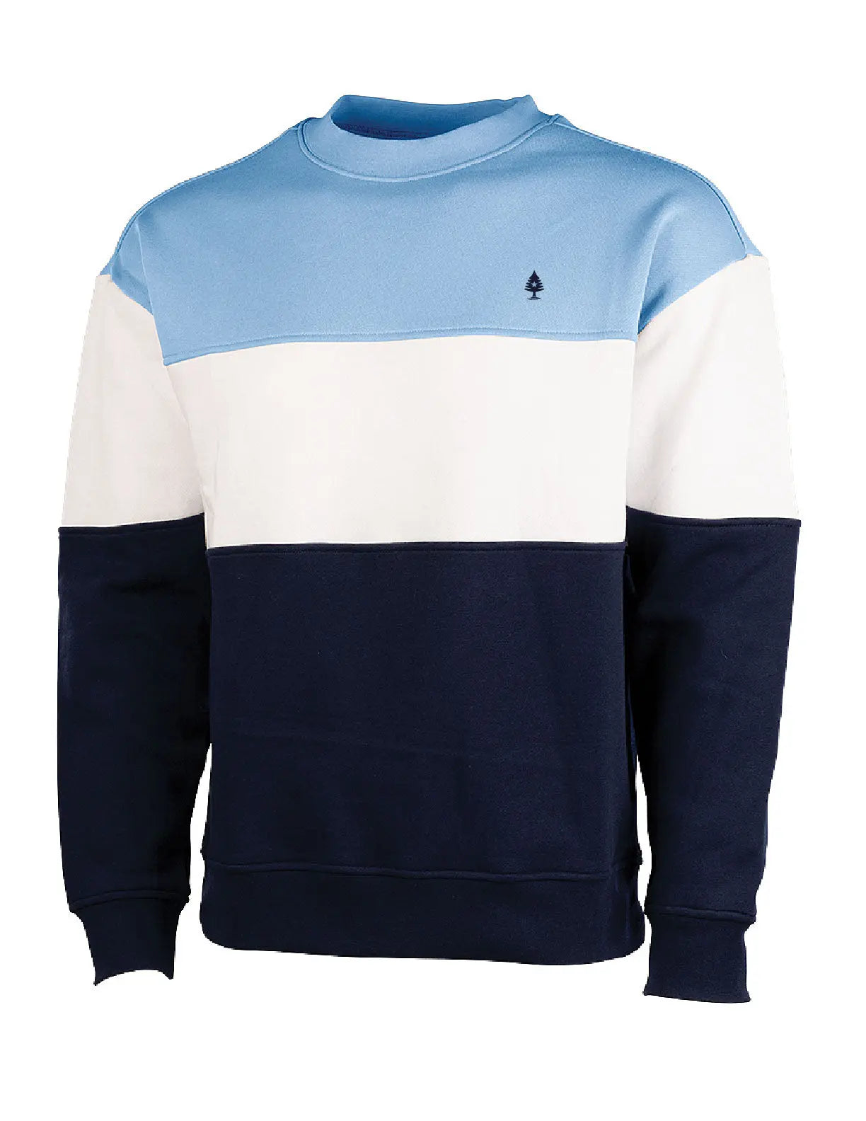 Blue Colorblock Crewneck Sweatshirt