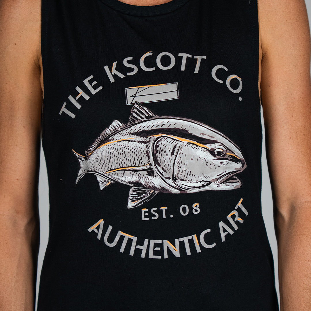 Sleeveless Flowy Muscle Tank for Women in Black Lightweight Fabric