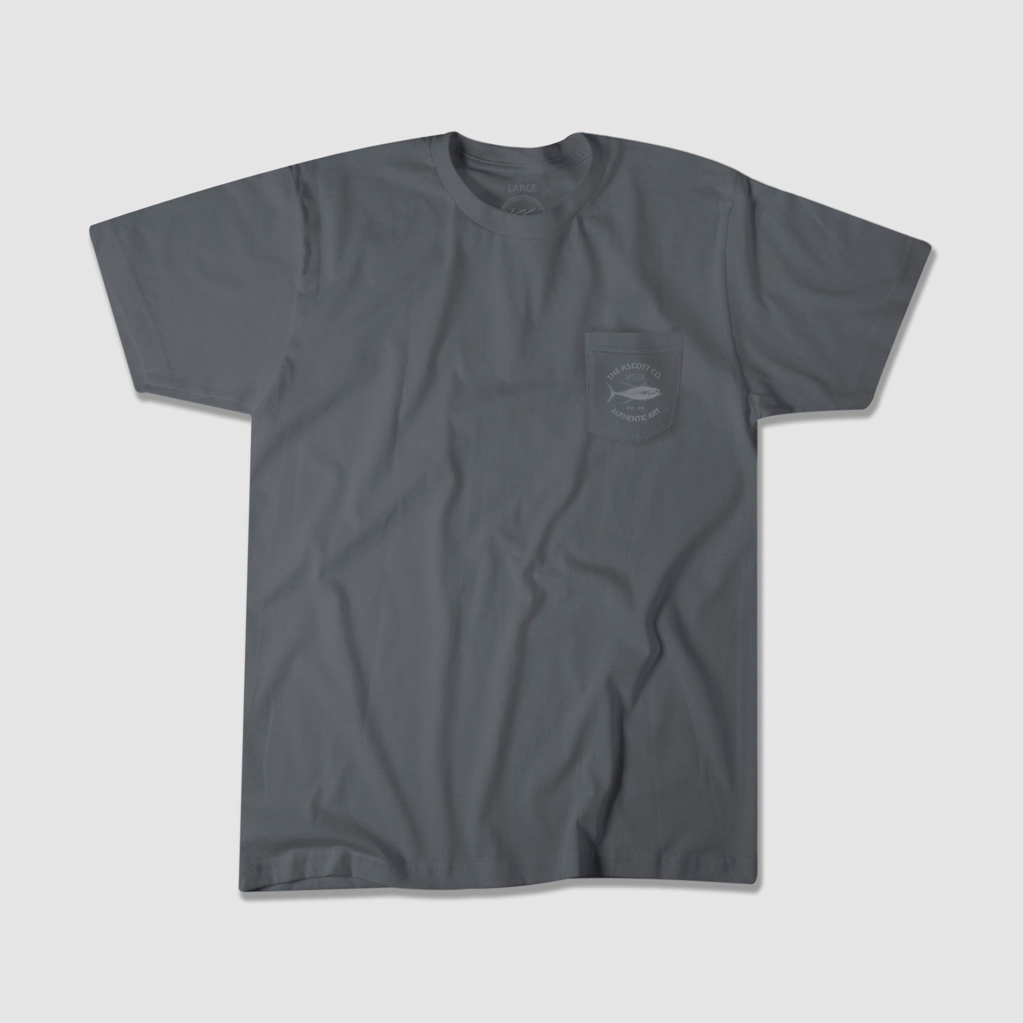 Pocket Tee Shirt in Pirate Black - Soft Vintage Style