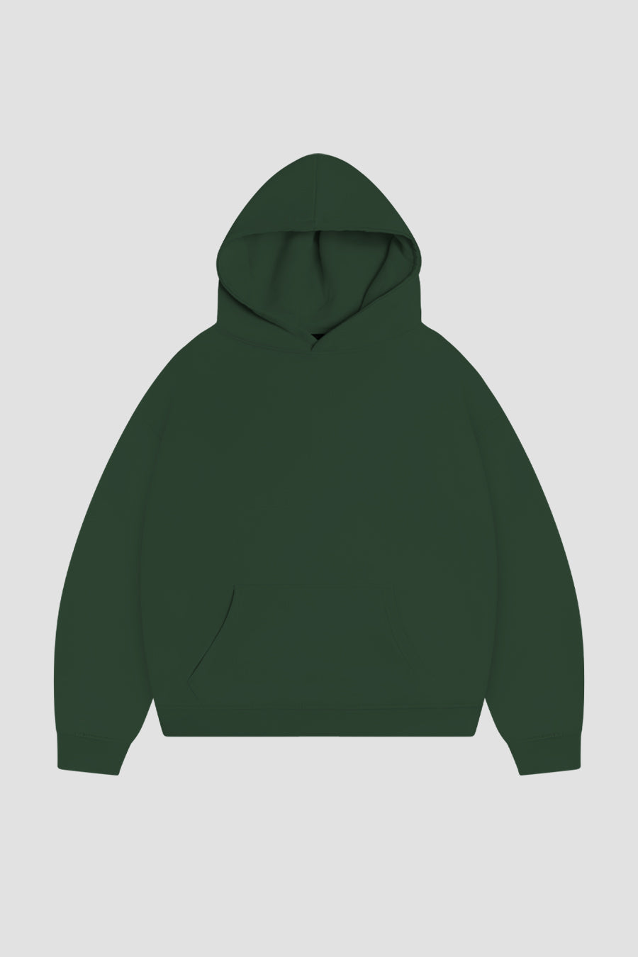 Forest Green 330GSM Cotton Hoodie for Big Streetwear Style