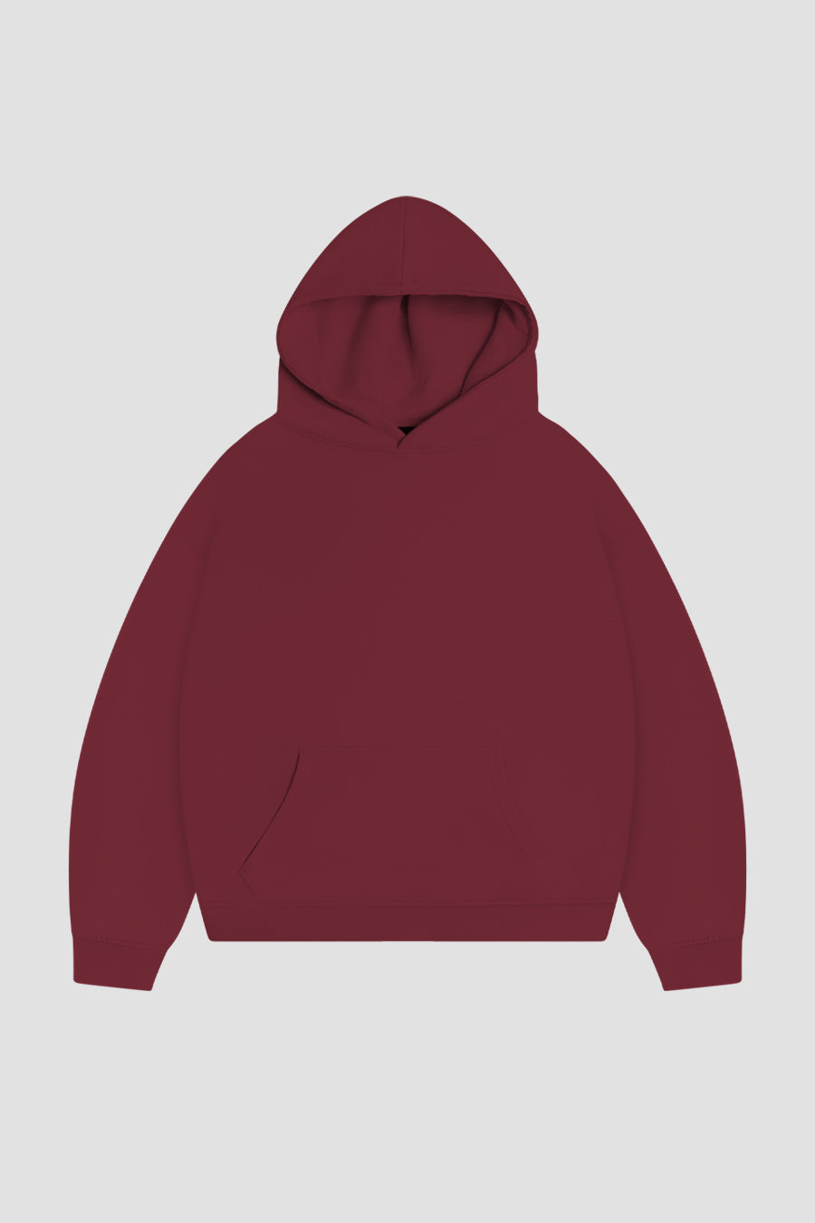 Merlot 330GSM Cotton Hoodie with Fleece Lined Hood
