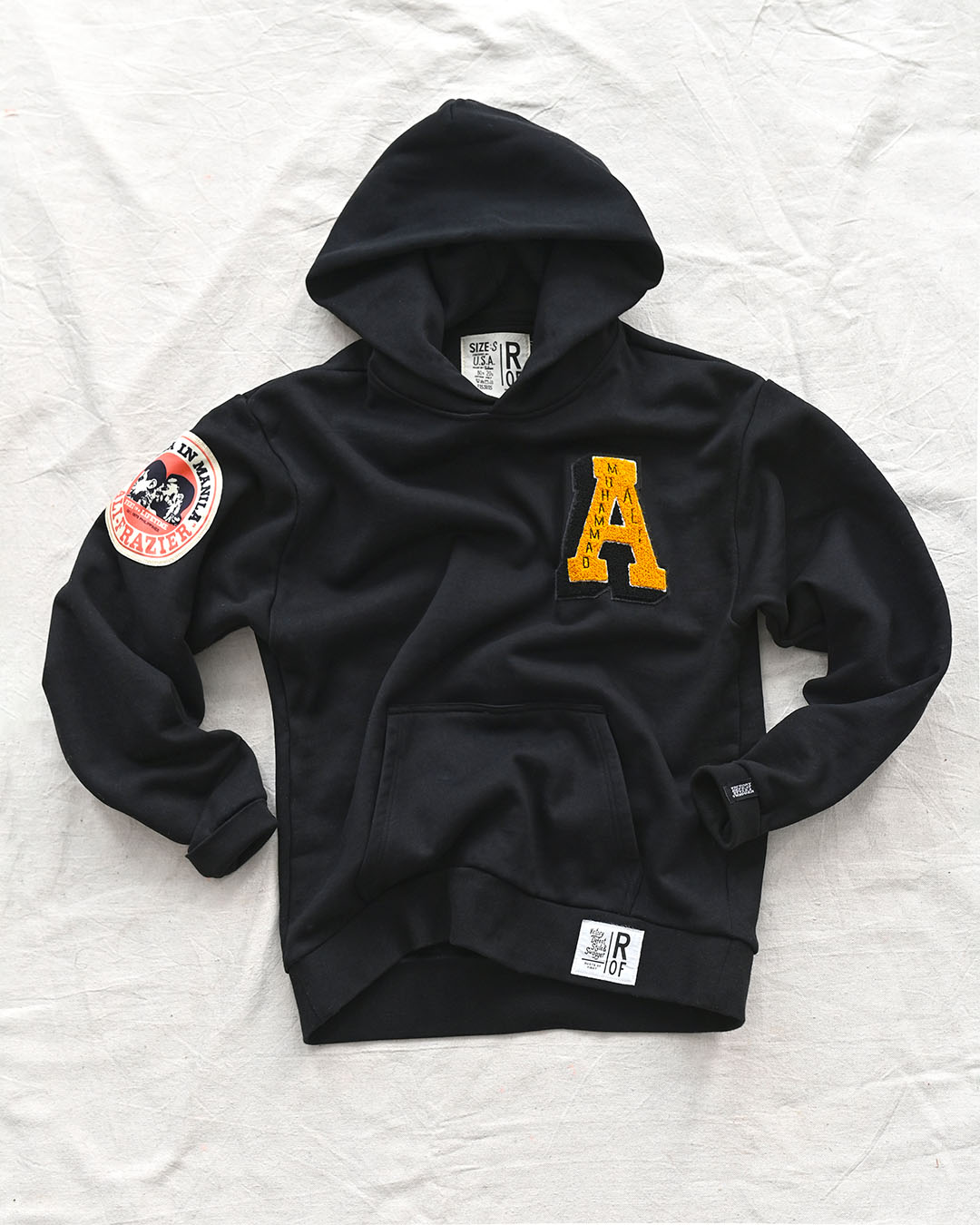 Muhammad Ali Black Heavyweight Pullover Hoody - Thrilla Collection