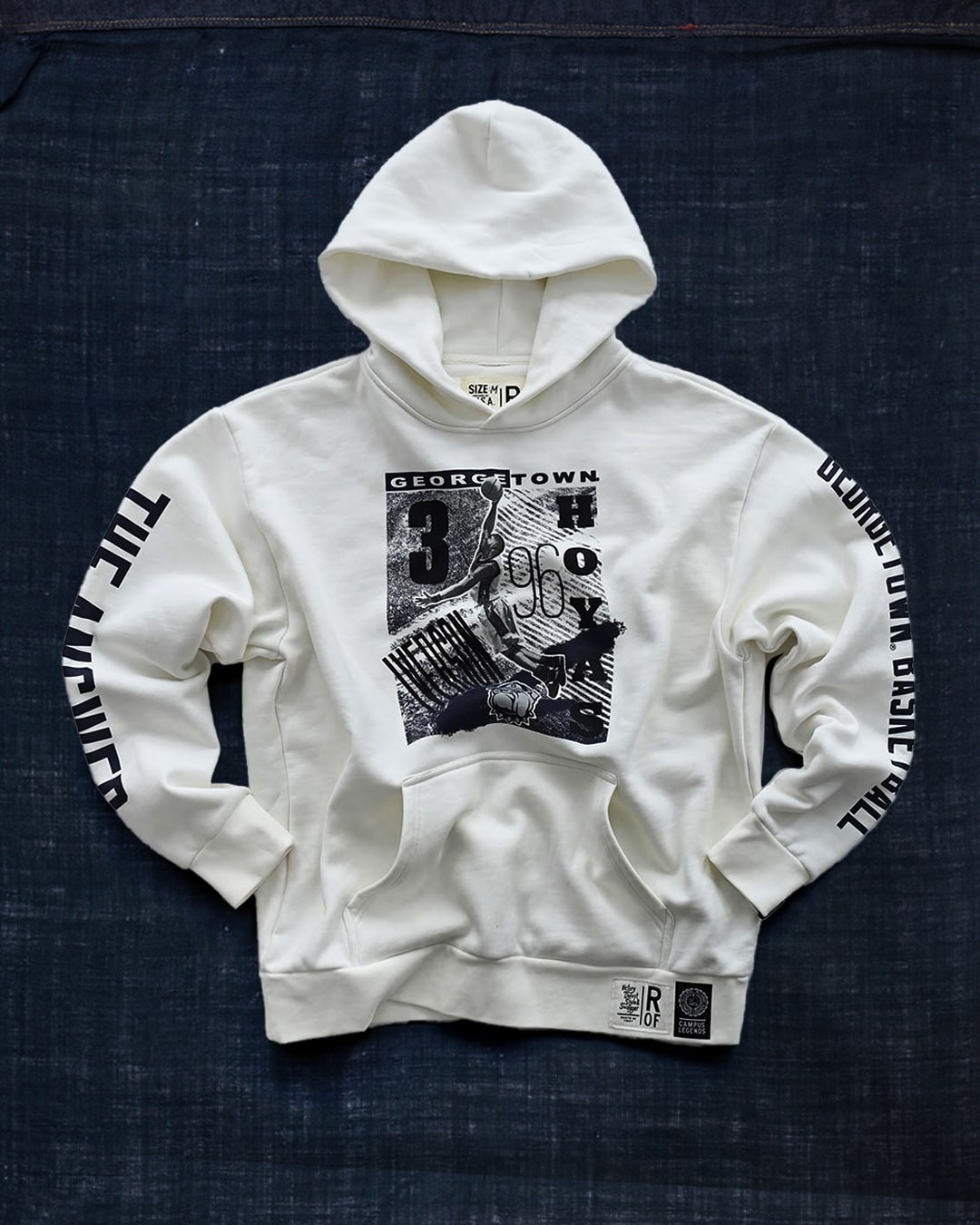 White Heavyweight Pullover Hoody - Allen Iverson GU Style