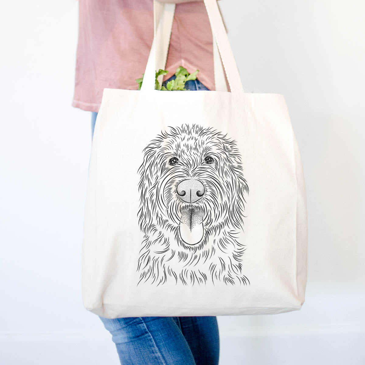 Bennett Doodle Cotton Canvas Tote Bag - Stylish & Trendy