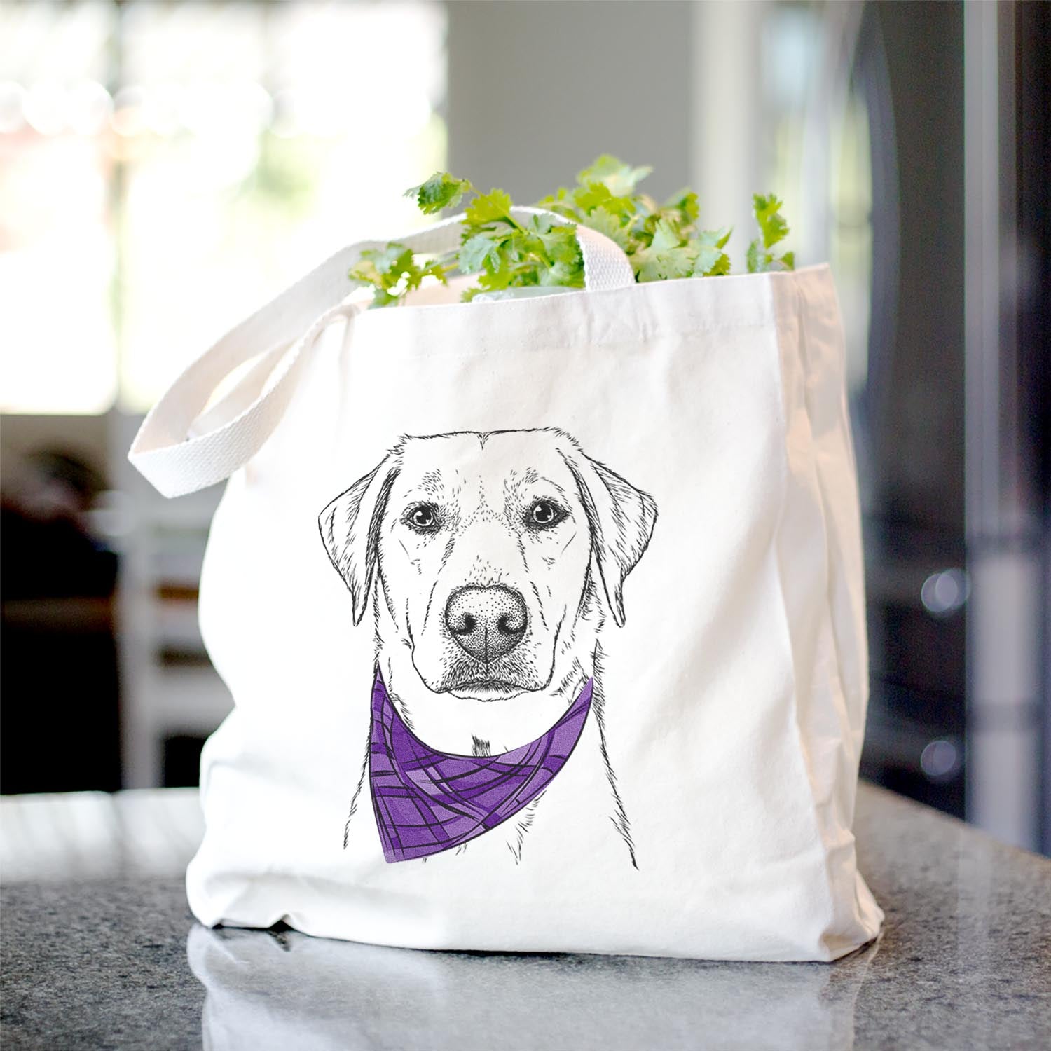 Labrador Retriever Yellow Lab Tote Bag - Stylish Cotton Canvas Tote