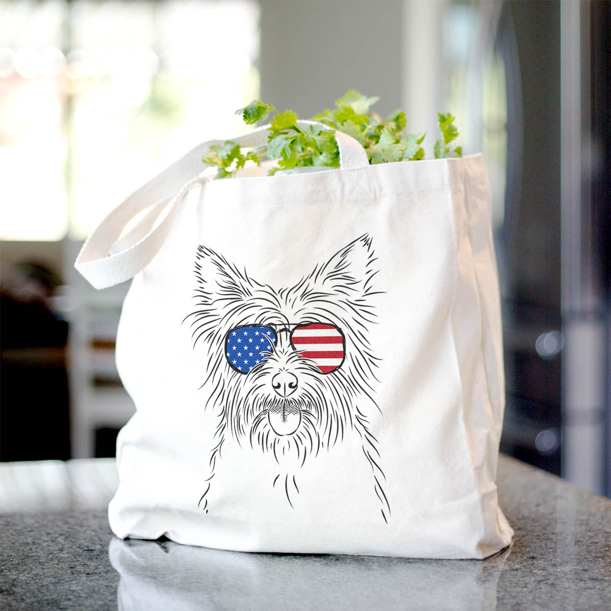 Cairn Terrier Tote Bag - Stylish Cotton Canvas Shopping Tote