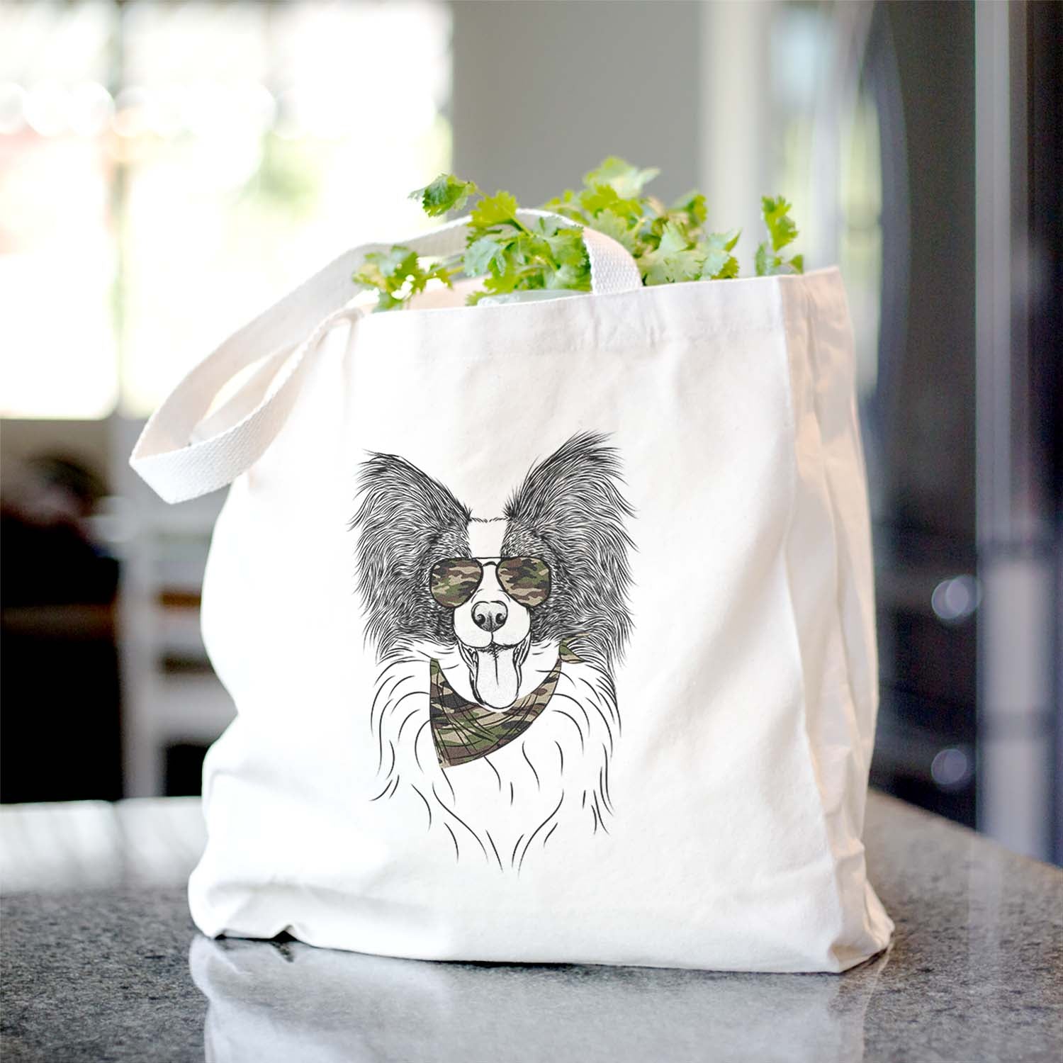 Patrick The Papillon Cotton Canvas Tote Bag - Stylish & Trendy