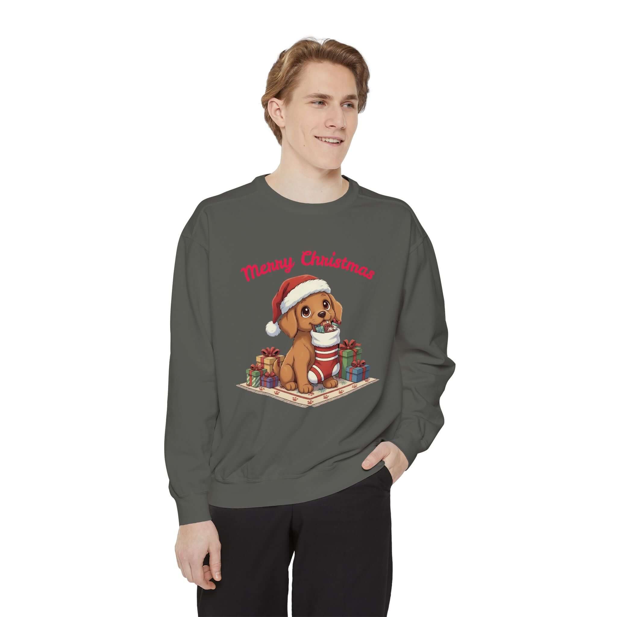 Cute Puppy Christmas Unisex Sweatshirt - Warm & Cozy Style