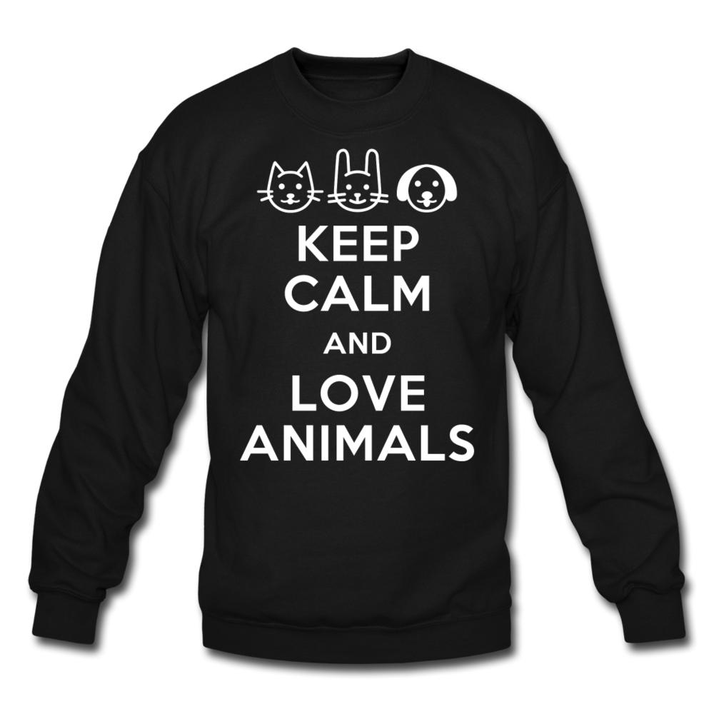 Keep calm and love animals Crewneck Sweatshirt
