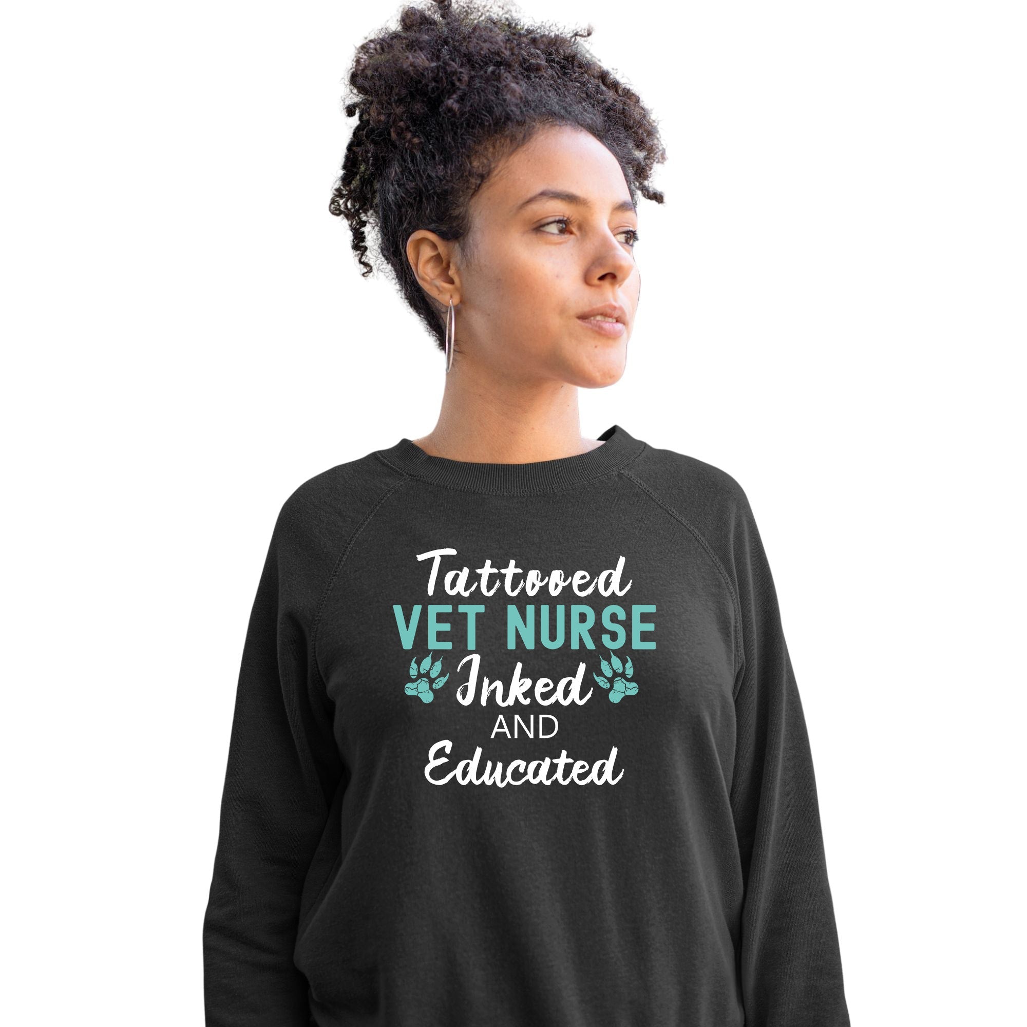 Vet Nurse- Inked and Educated Crewneck Sweatshirt