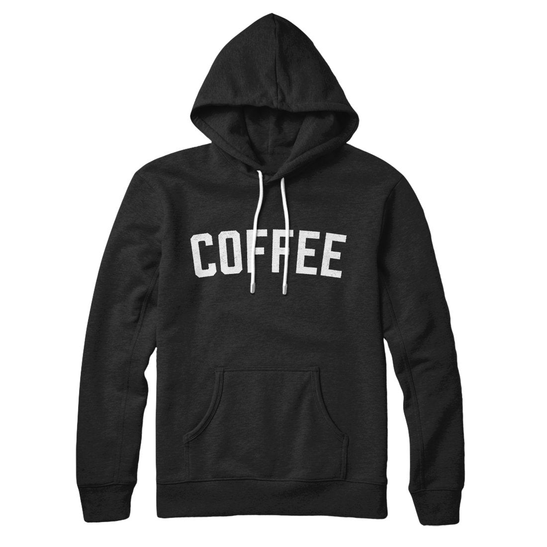 Coffee Hoodie Unisex Pullover Cotton Polyester Loose Fit