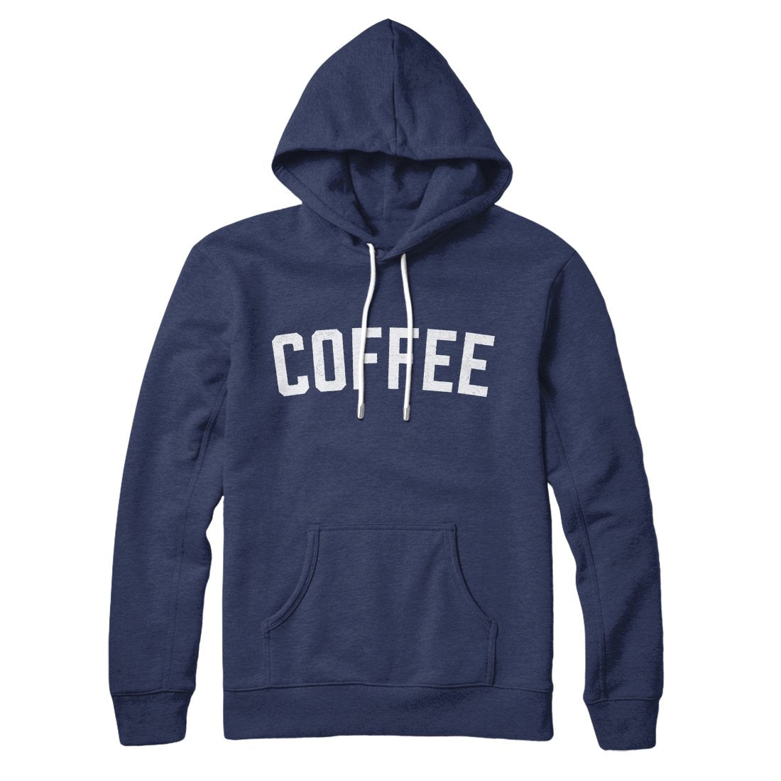 Coffee Hoodie Unisex Pullover Cotton Polyester Loose Fit